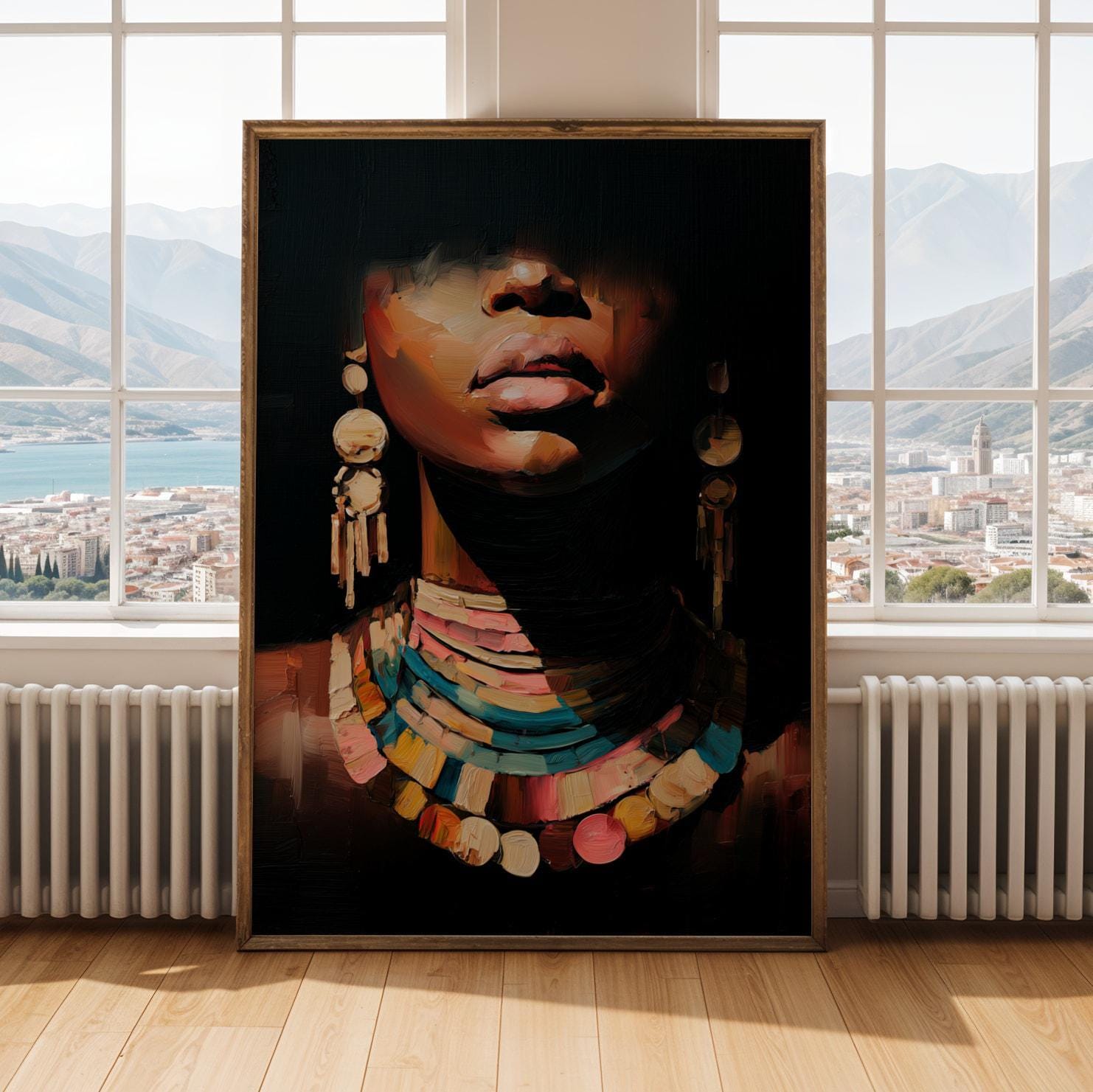 Abstract Mother and Child Portrait Wall Art Print 133 Soluna Soul