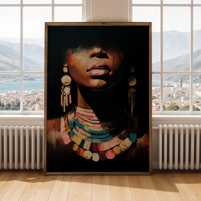 Abstract Mother and Child Portrait Wall Art Print 133 Soluna Soul