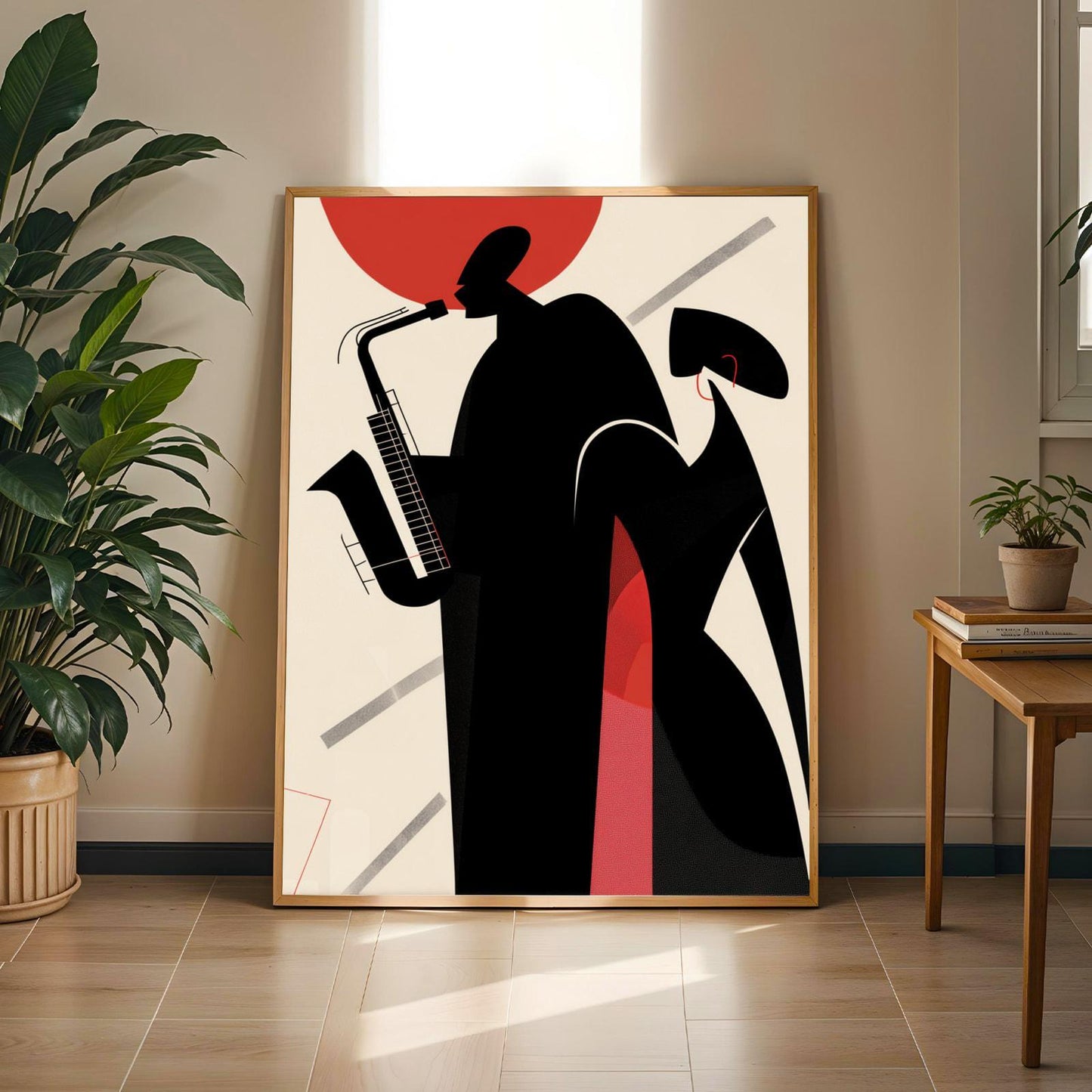 Saxophone Player Wall  Art Print 129 Soluna Soul