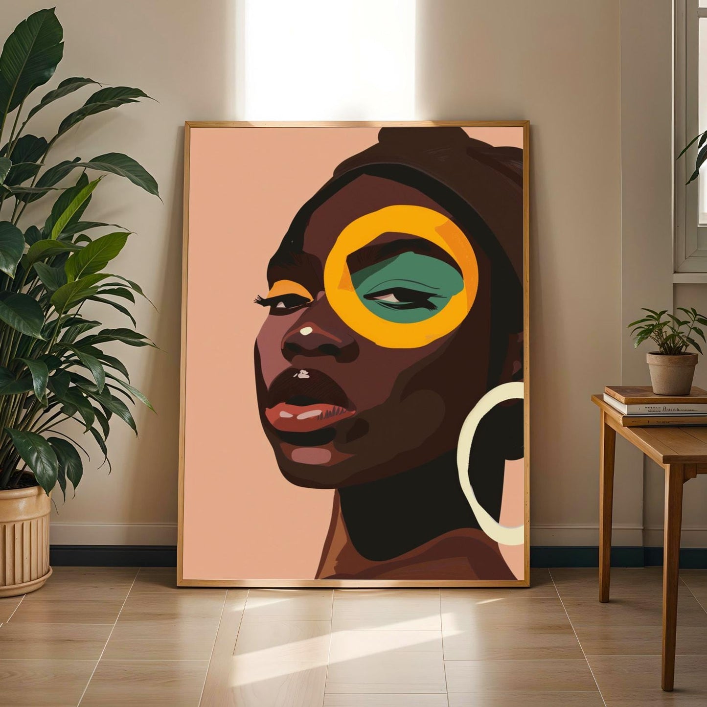Stylized Abstract Portrait Wall Art Print 128 Soluna Soul