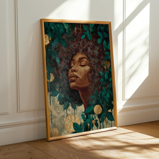 Abstract Portrait of Woman Wall Art Print 137 Soluna Soul