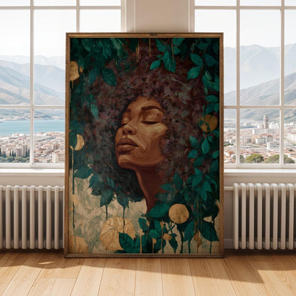 Abstract Portrait of Woman Wall Art Print 137 Soluna Soul