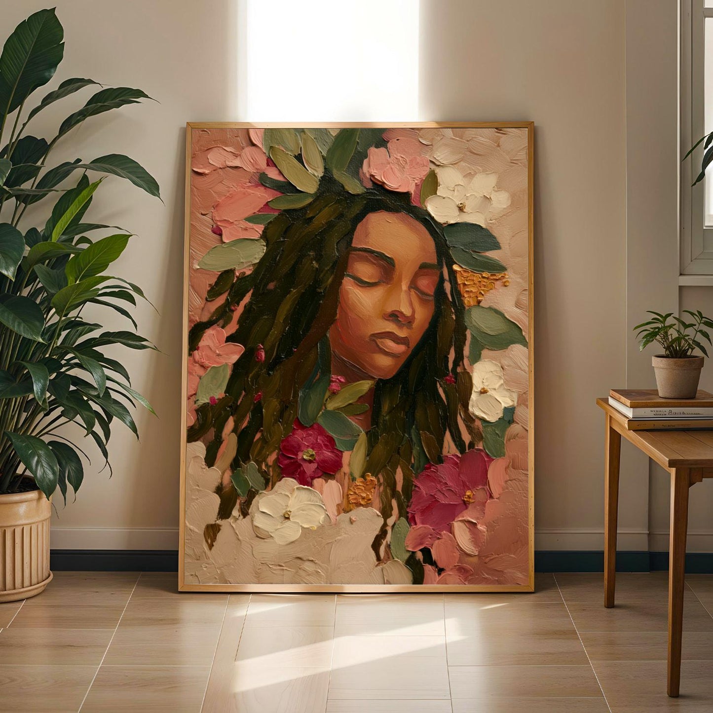 Floral Woman Portrait Wall Art Print 138 Soluna Soul