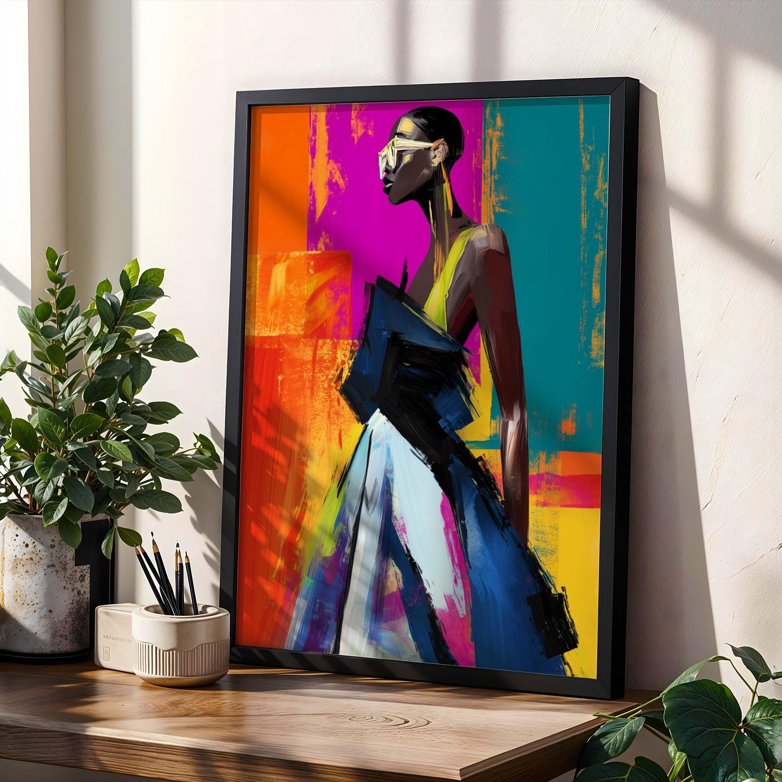 Modern Figure Abstract Art Wall Art Print 146 Soluna Soul