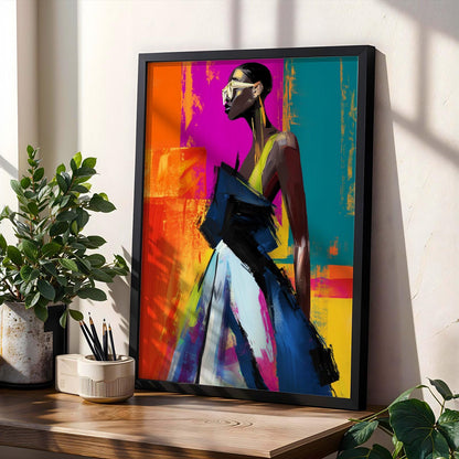 Modern Figure Abstract Art Wall Art Print 146 Soluna Soul