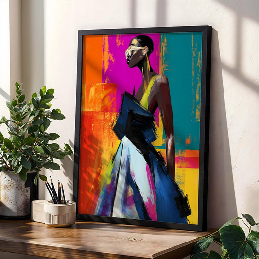 Modern Figure Abstract Art Wall Art Print 146 Soluna Soul