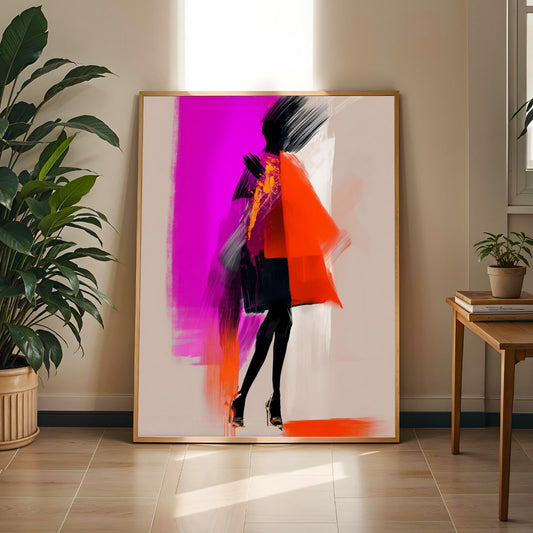 Modern Figure Abstract Art Wall Art Print 145 Soluna Soul