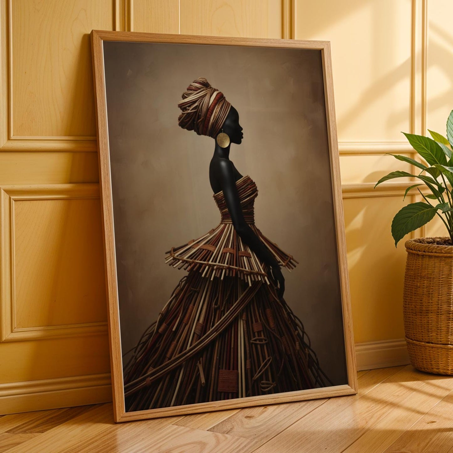 African Statement Fashion Wall Art Print 221 Soluna Soul