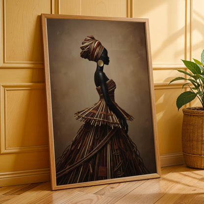 African Statement Fashion Wall Art Print 221 Soluna Soul