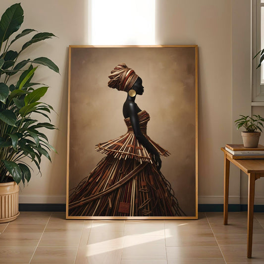 African Statement Fashion Wall Art Print 221 Soluna Soul