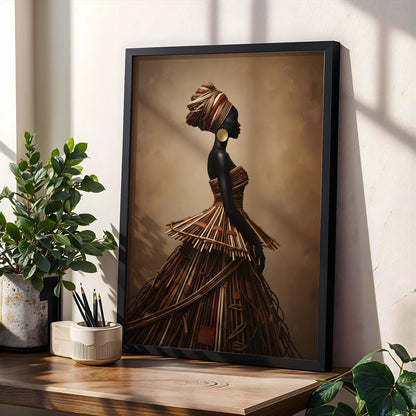 African Statement Fashion Wall Art Print 221 Soluna Soul