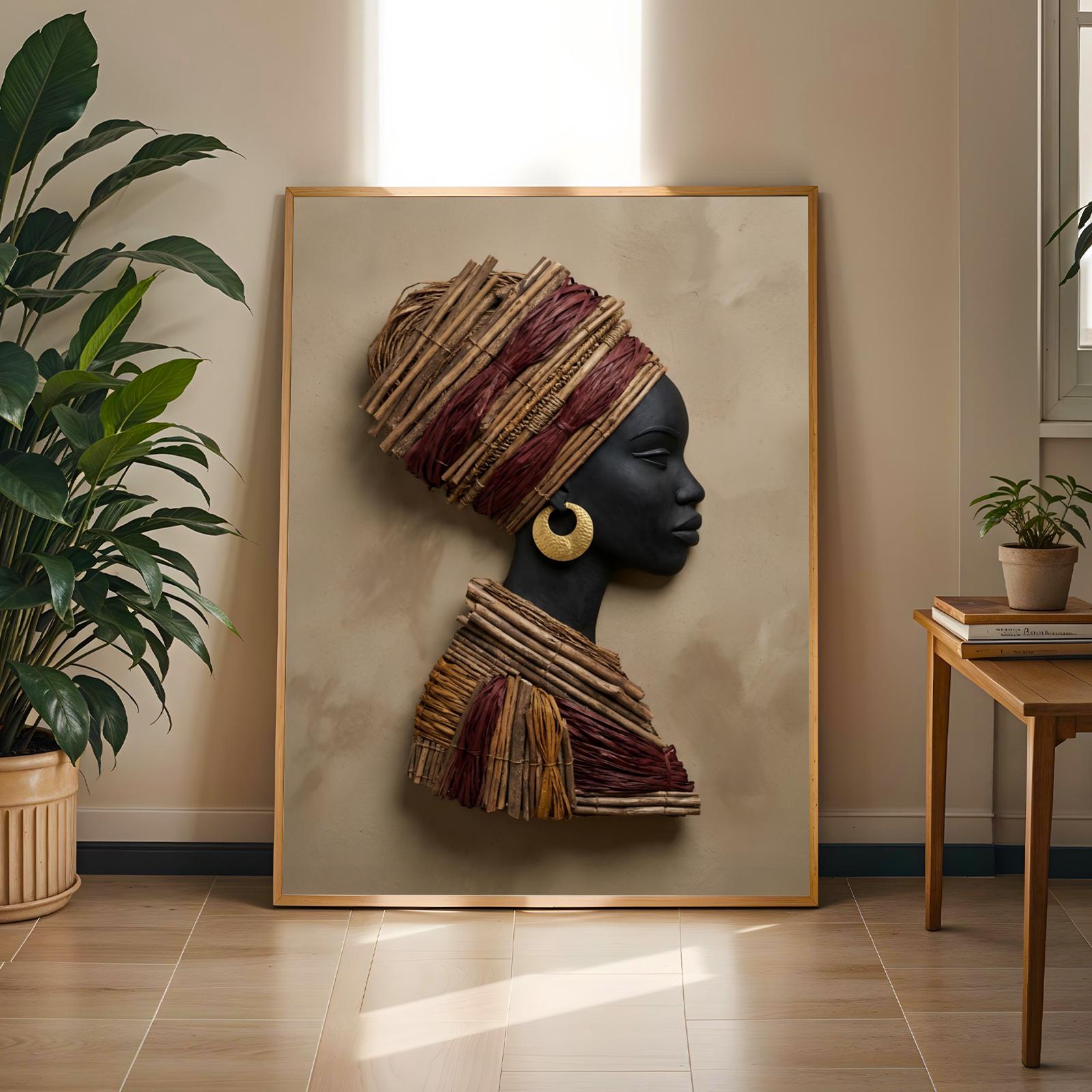 Tribal Profile Wall Art Print 222 Soluna Soul