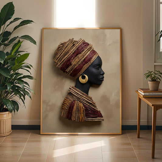 Tribal Profile Wall Art Print 222 Soluna Soul
