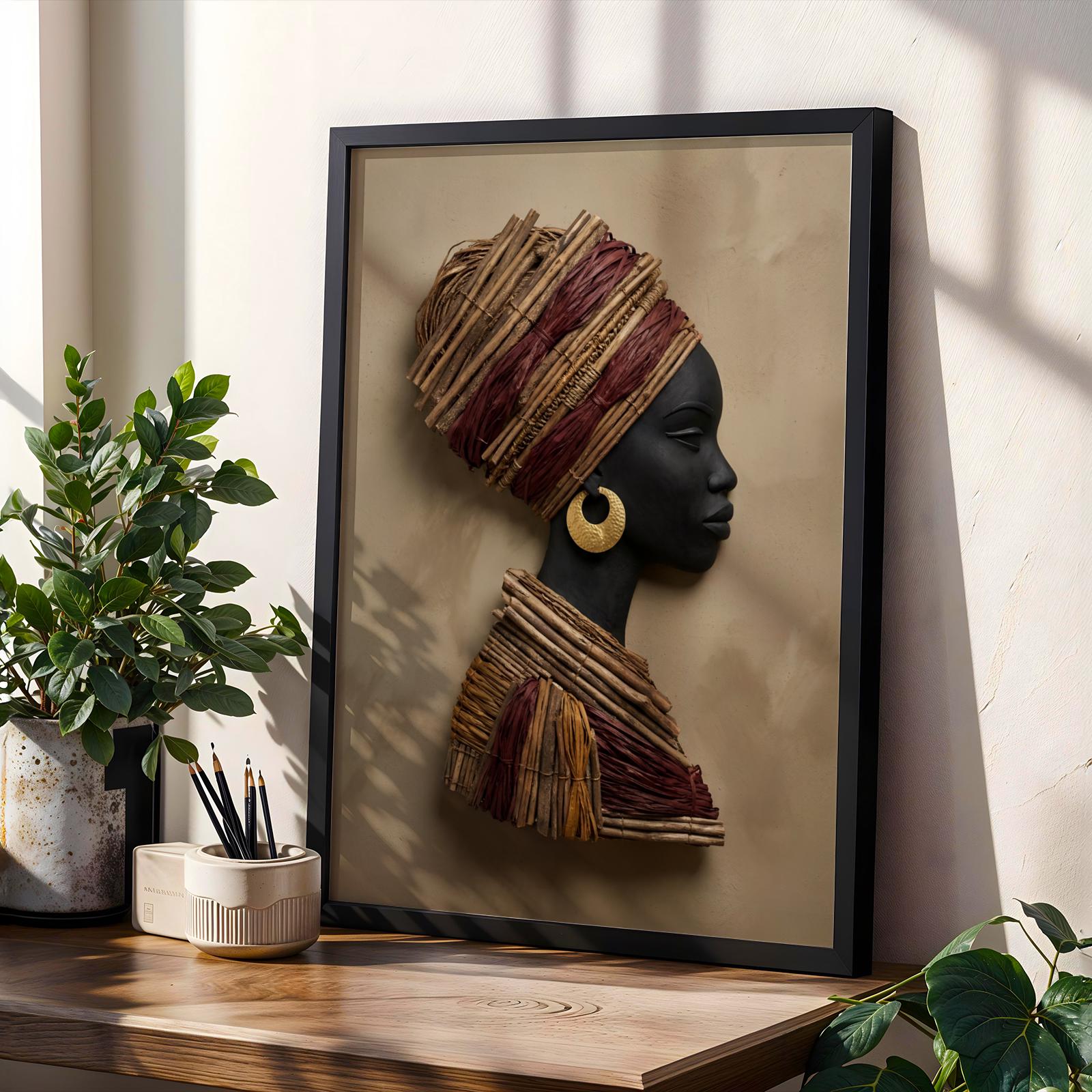 Tribal Profile Wall Art Print 222 Soluna Soul