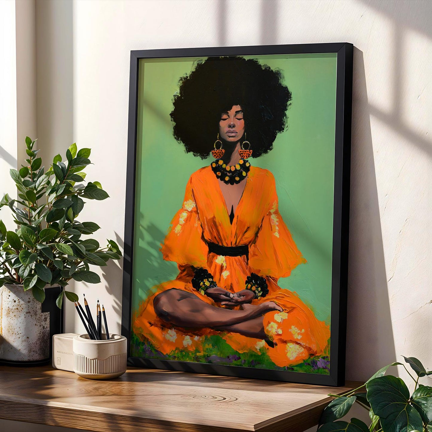 Black Woman Healing Wall Art Print 228 Soluna Soul