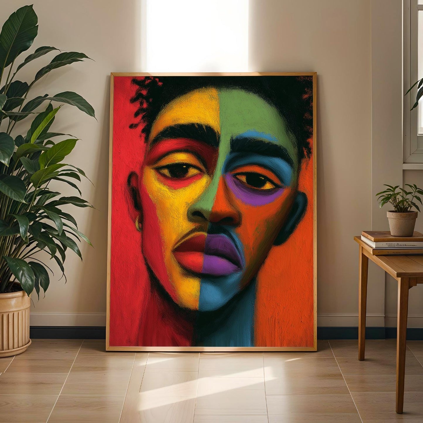 Abstract Male Portrait Wall Art Print 153 Soluna Soul