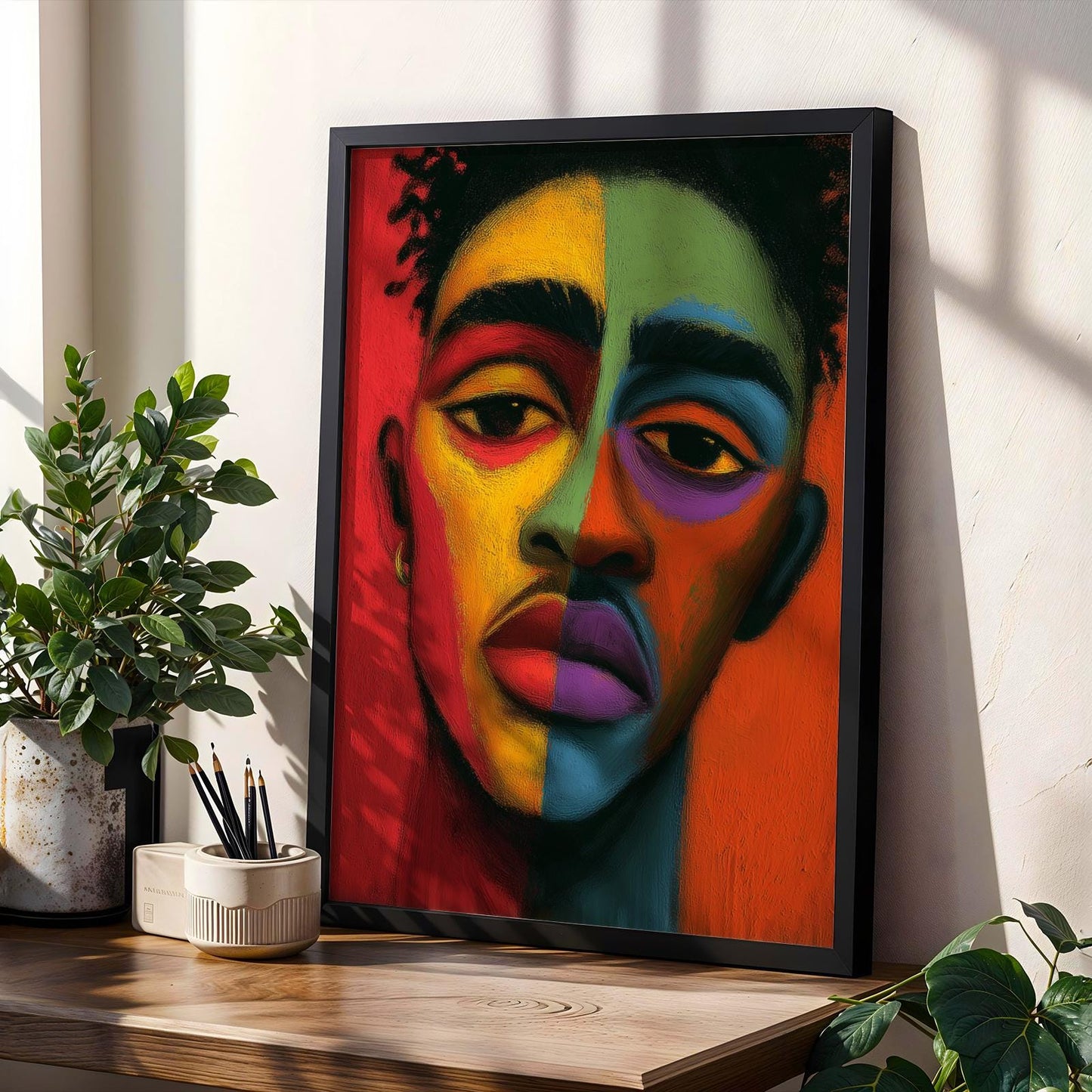 Abstract Male Portrait Wall Art Print 153 Soluna Soul