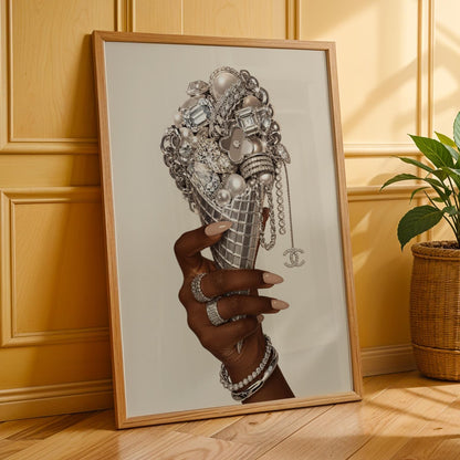 Luxury Jewellery Ice Cream Wall Art Print 232 Soluna Soul