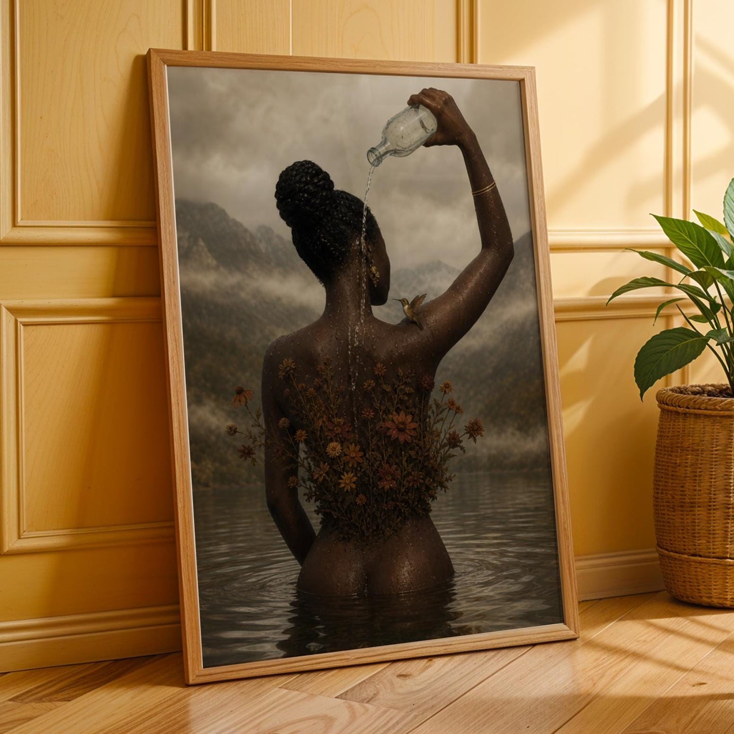 Black Woman Nurturing Wall Art Print 235 Soluna Soul