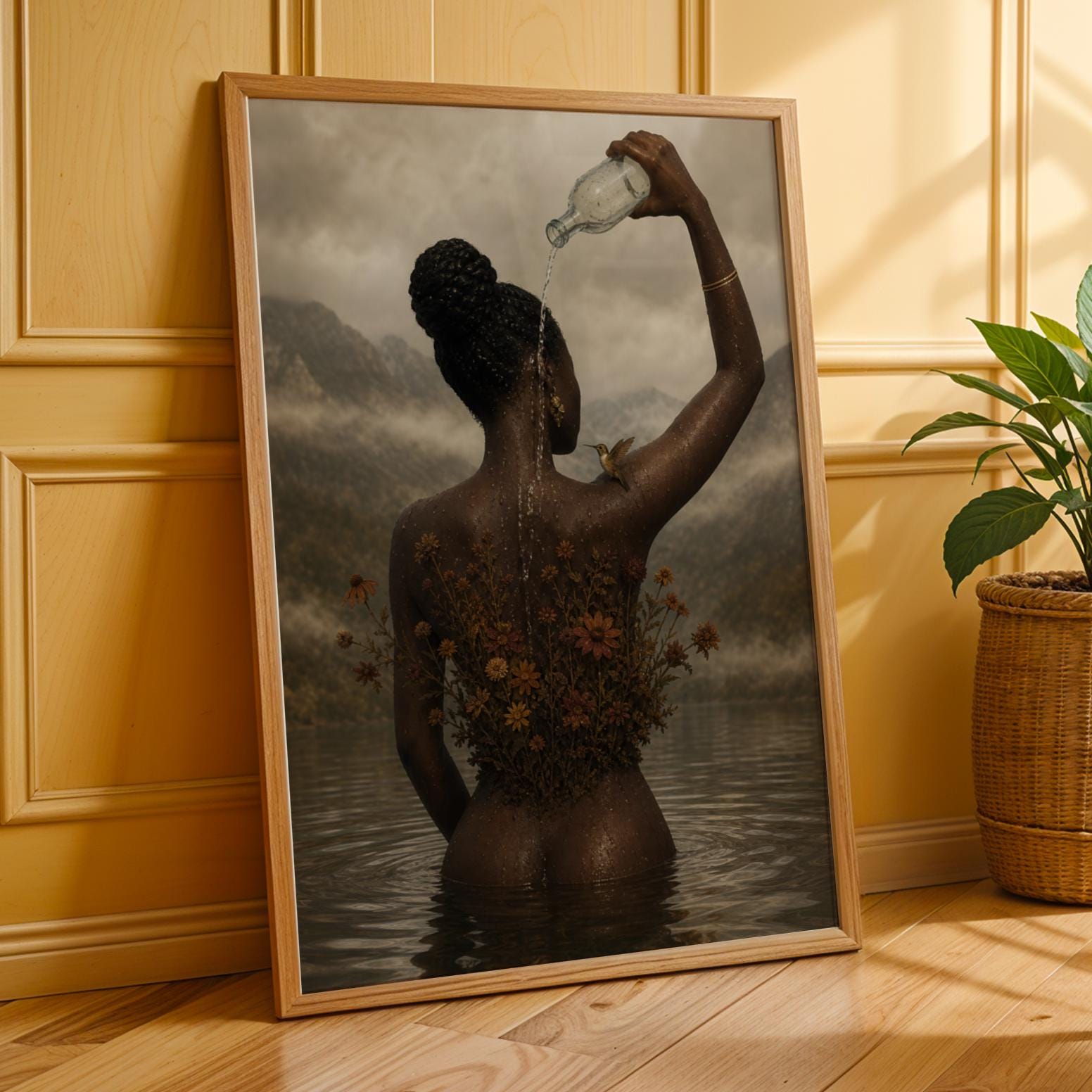 Black Woman Nurturing Wall Art Print 235 Soluna Soul