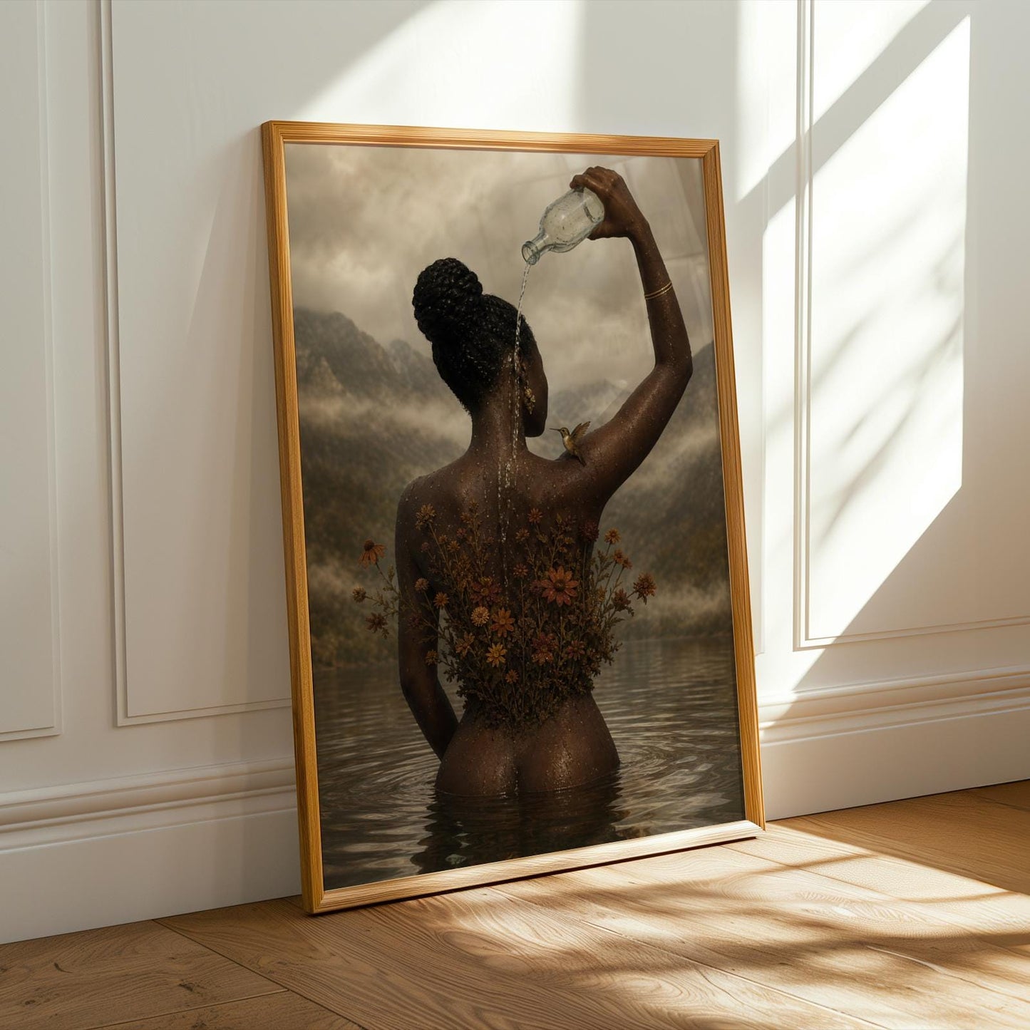 Black Woman Nurturing Wall Art Print 235 Soluna Soul