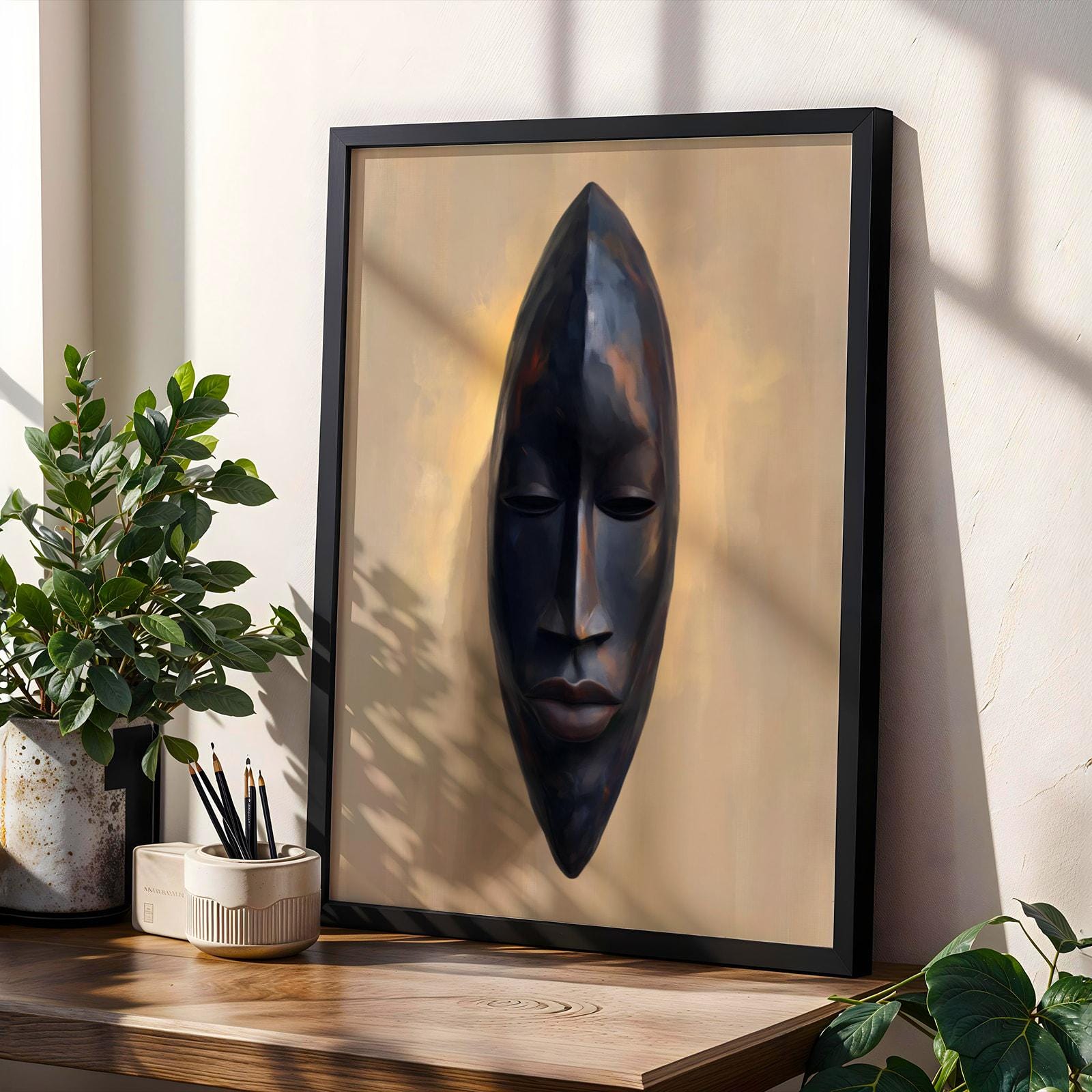 Abstract Stylized Faces Wall Art Print 173 Soluna Soul