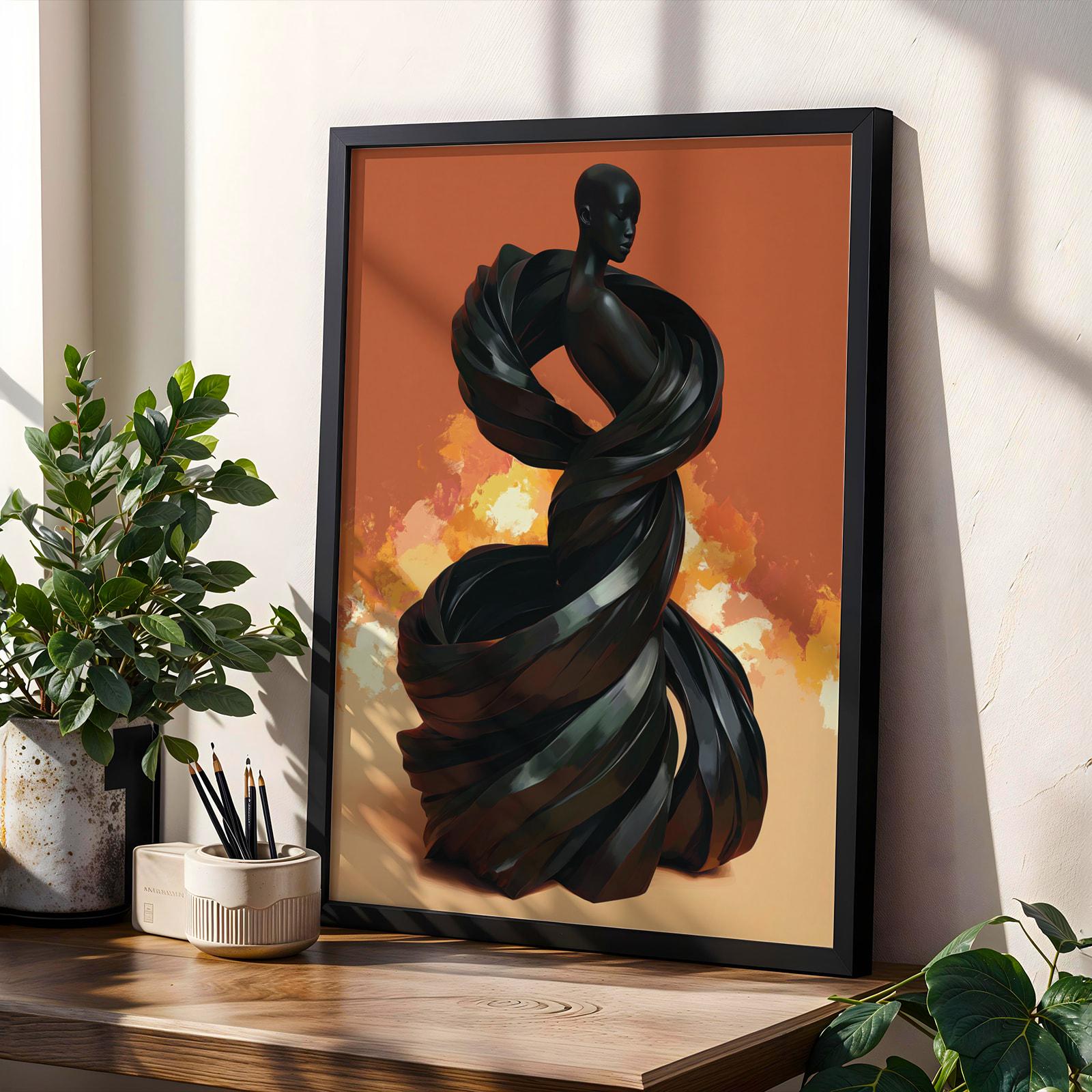Abstract Woman Figure Wall Art Print 171 Soluna Soul