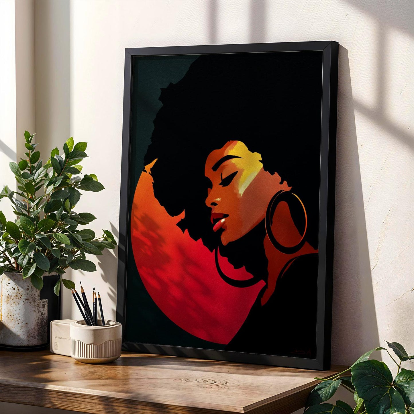 Abstract Stylized Faces Wall Art Print 142 Soluna Soul