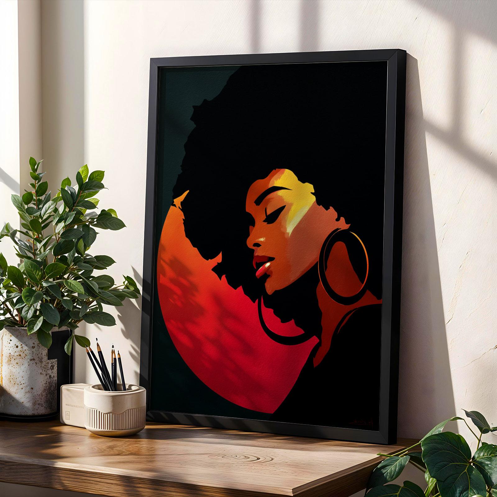 Abstract Stylized Faces Wall Art Print 142 Soluna Soul