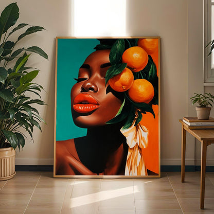 Stylized Abstract Portrait Wall Art Print 179 Soluna Soul