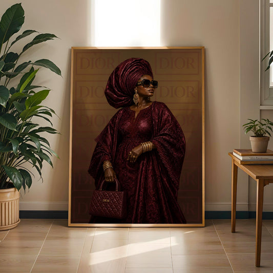 African Aunty Luxe Wall Art Print 243 Soluna Soul