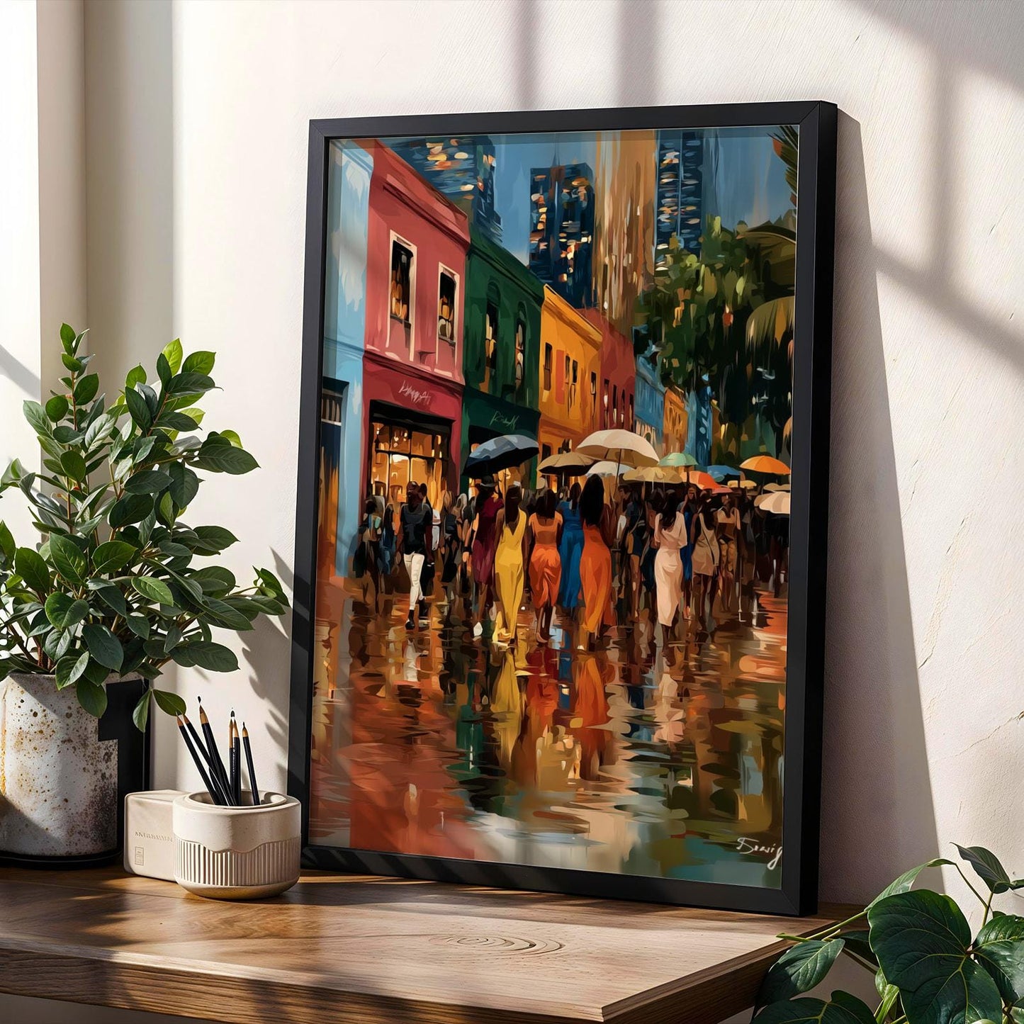 Rainy City Wall Art Print 156 Soluna Soul