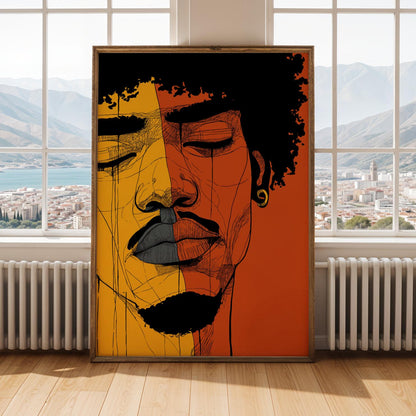 Abstract Portrait Wall Art Print 155 Soluna Soul