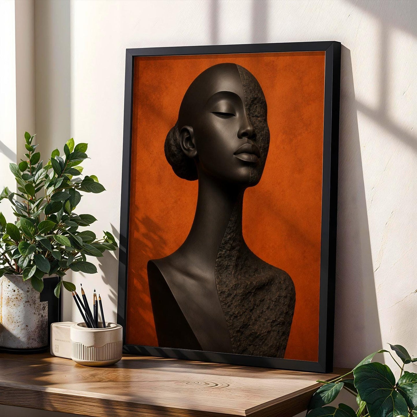Black Woman Bust Wall Art Print 253 Soluna Soul