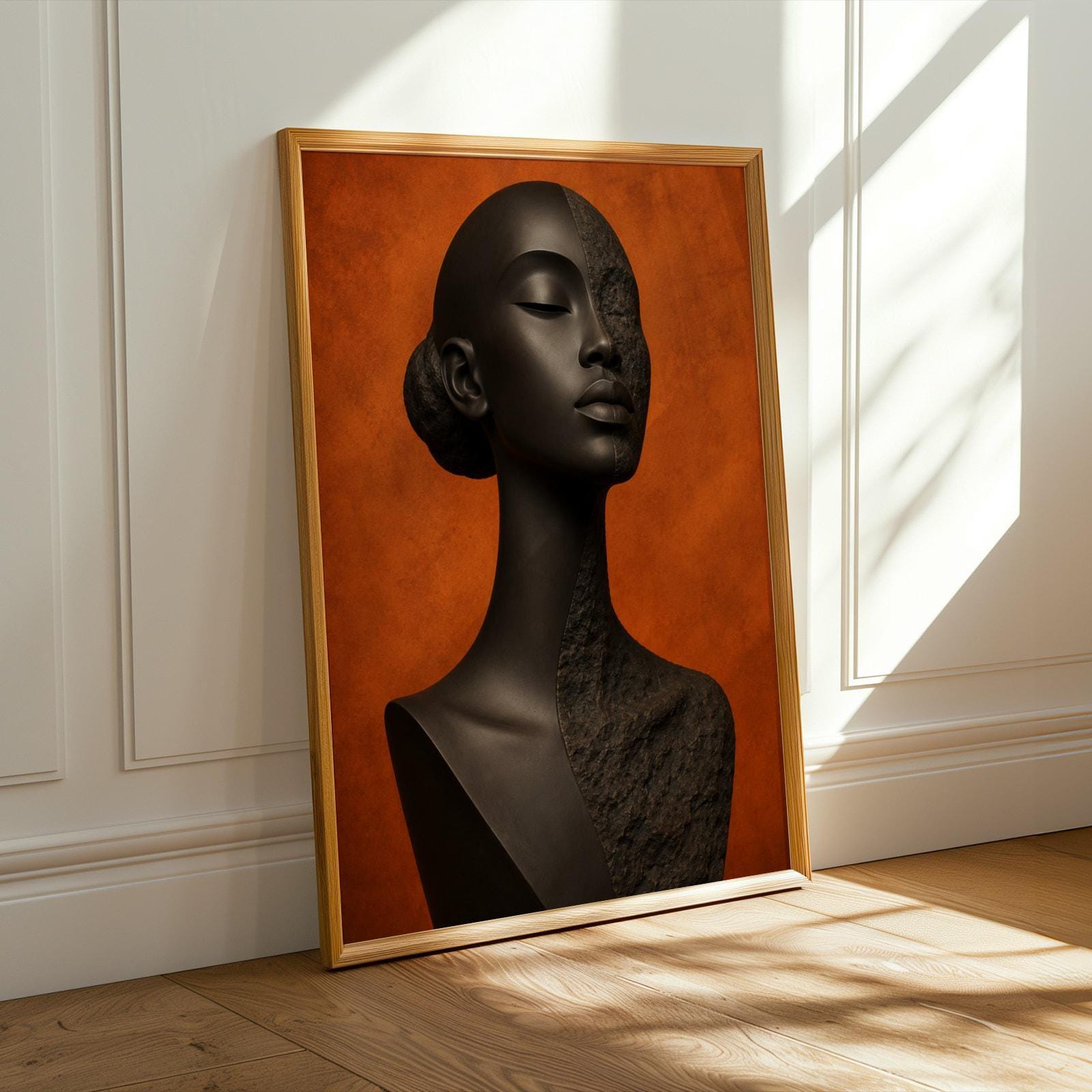 Black Woman Bust Wall Art Print 253 Soluna Soul