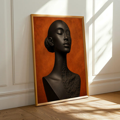 Black Woman Bust Wall Art Print 253 Soluna Soul