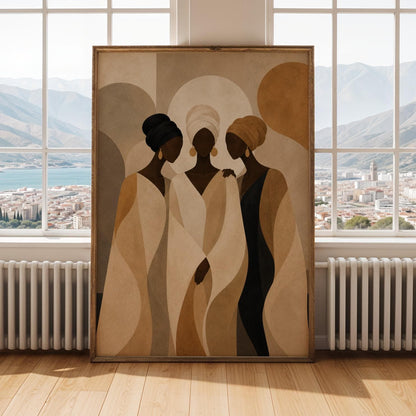 Three Abstract Women Wall Art Print 250 Soluna Soul