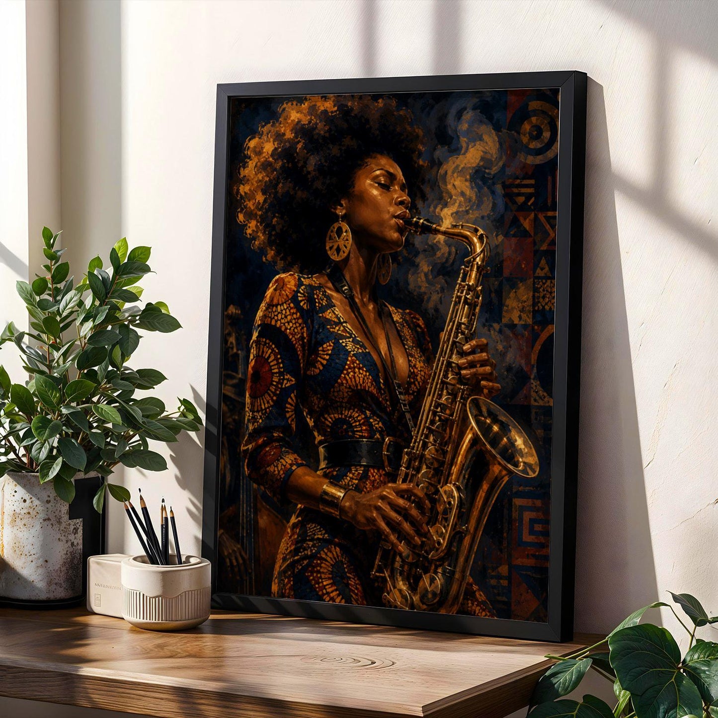 Jazz Saxophonist Wall Art Print 3 Soluna Soul