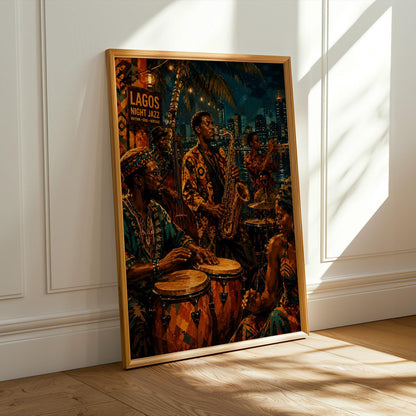 Lagos Night Jazz Wall Art Print 4 Soluna Soul