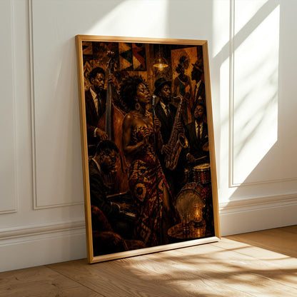 Jazz Band Musicians Wall Art Print 1 Soluna Soul
