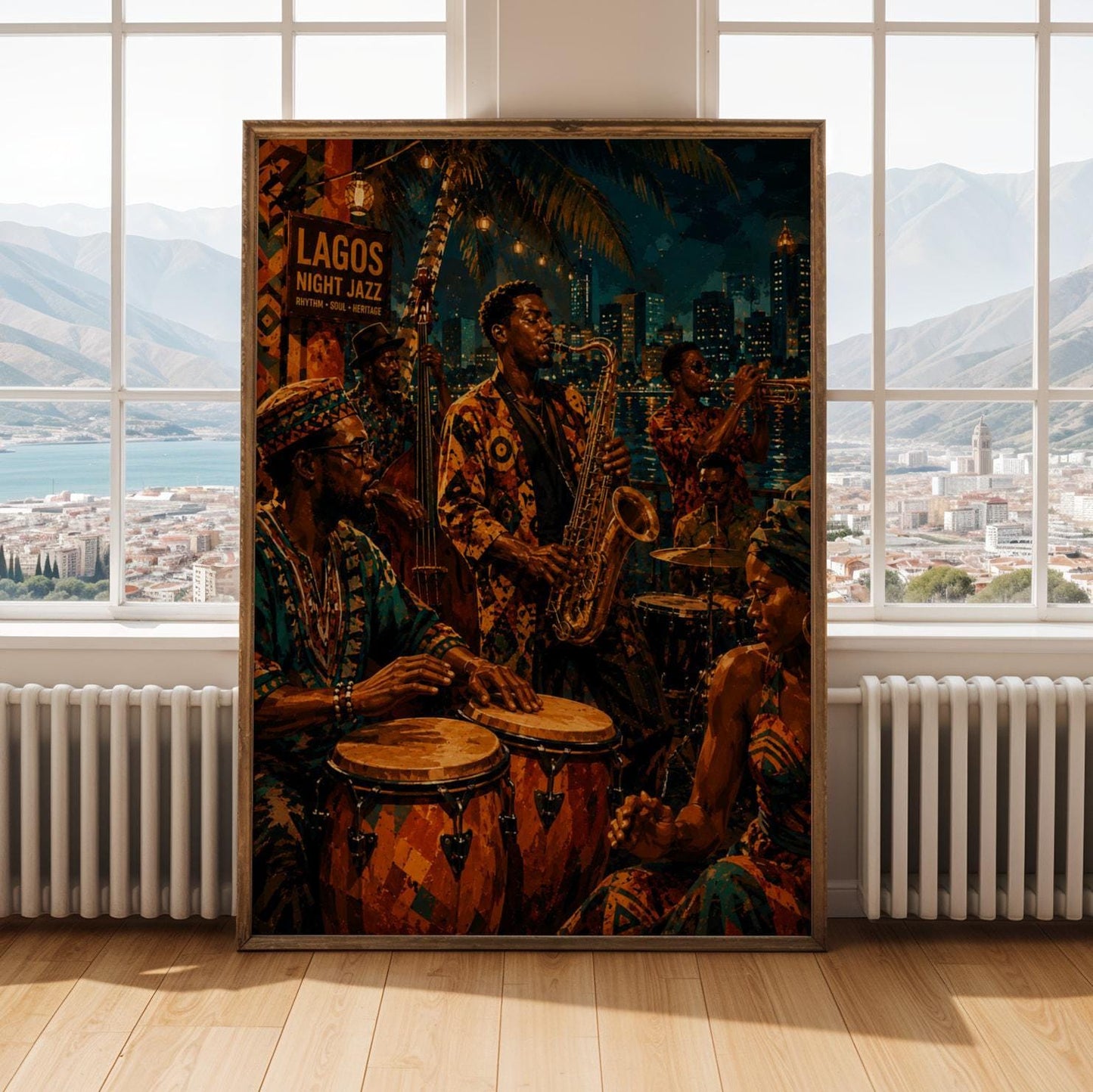 Lagos Night Jazz Wall Art Print 4 Soluna Soul