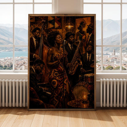 Jazz Band Musicians Wall Art Print 1 Soluna Soul