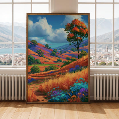 Flowering Meadow Landscape Wall Art Print 188 Soluna Soul