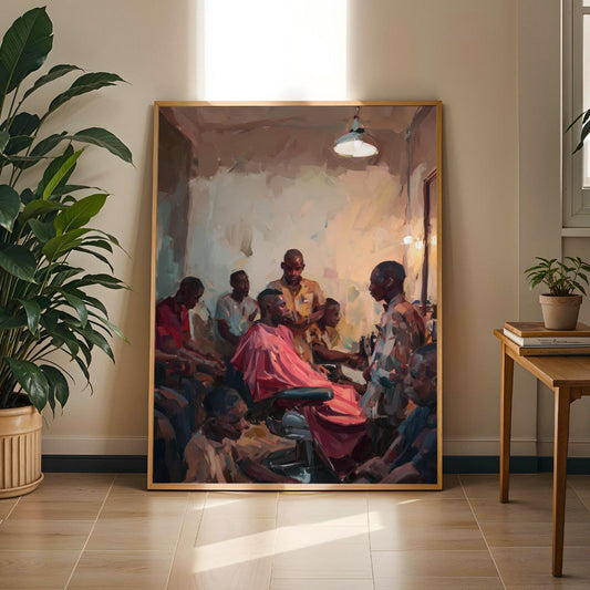 Afrocentric Barbershop Wall Art Print 3 Soluna Soul