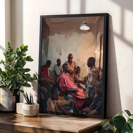 Afrocentric Barbershop Wall Art Print 3 Soluna Soul