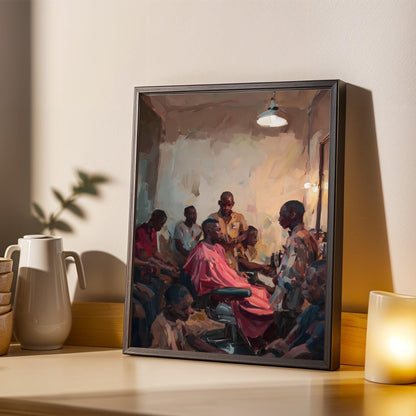 Afrocentric Barbershop Wall Art Print 3 Soluna Soul