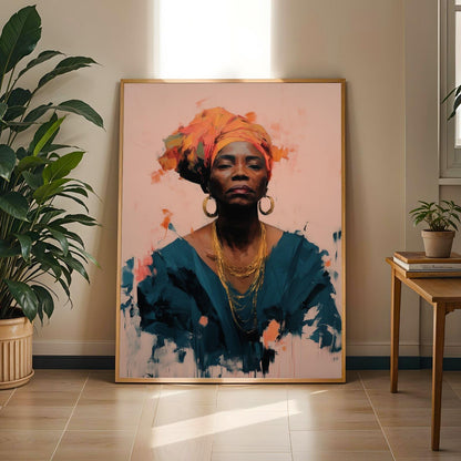 Afrocentric Woman Portrait Wall Art Print 100 Soluna Soul
