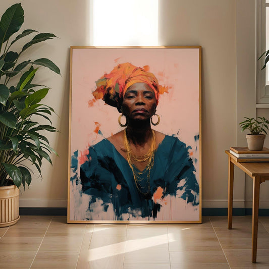 Afrocentric Woman Portrait Wall Art Print 100 Soluna Soul