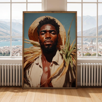 Afrocentric Male Portrait  Wall Art Print 25 Soluna Soul