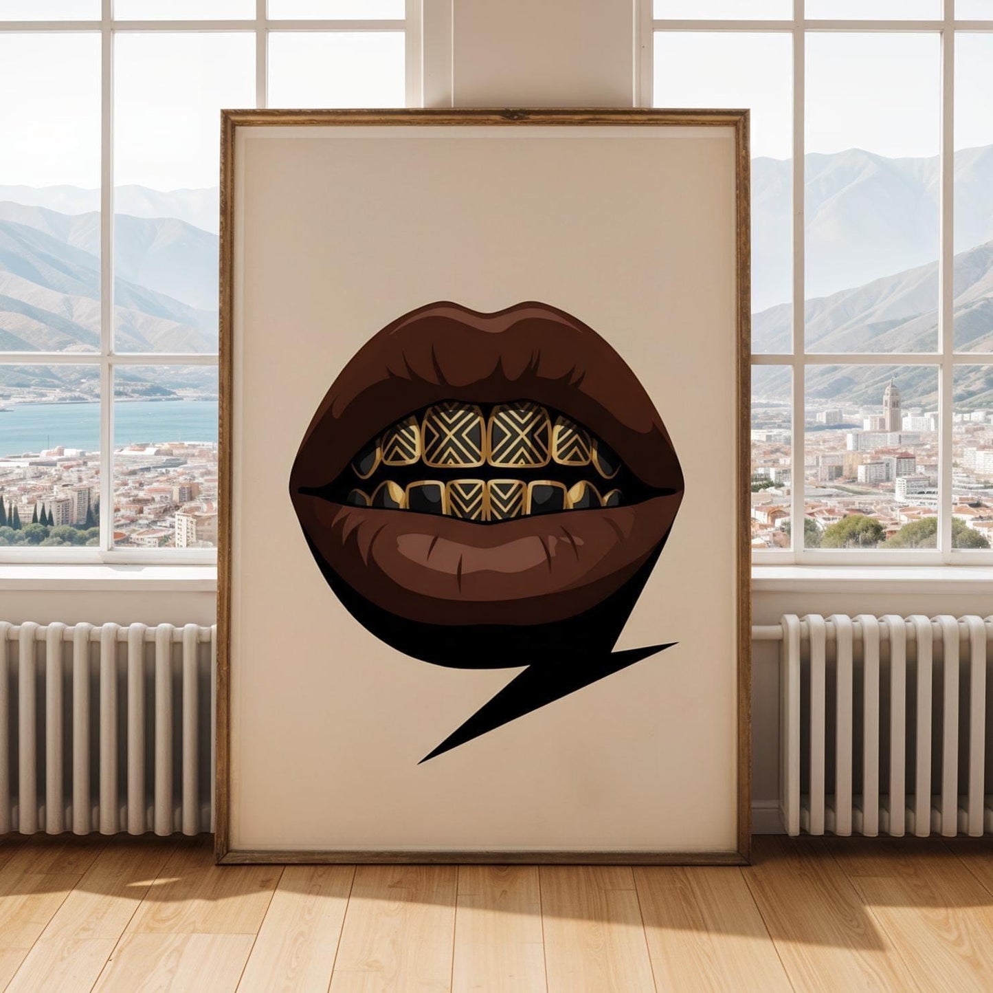 Afrocentric Grillz Wall Art Print 13 Soluna Soul